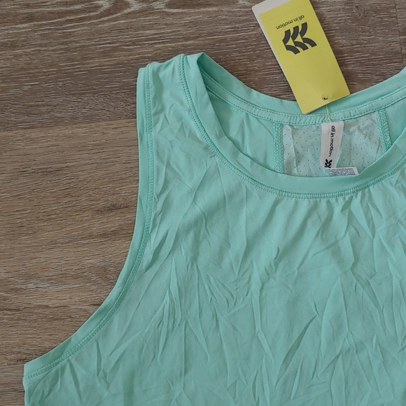 NWT All in Motion Women's Sprint Free Tank Top Aqua Blue Size XXL - Picture 2 of 7